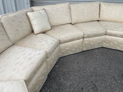 Curved Circular Sectional Sofa in the Manner of Milo Baughman