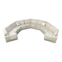 Curved Circular Sectional Sofa in the Manner of Milo Baughman