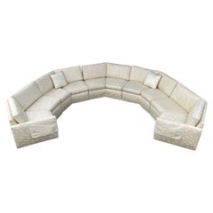 Used Curved Circular Sectional Sofa in the Manner of Milo Baughman