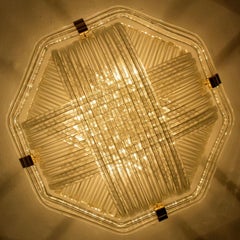 Empotrable curvo de cristal dorado transparente Messing, Venini