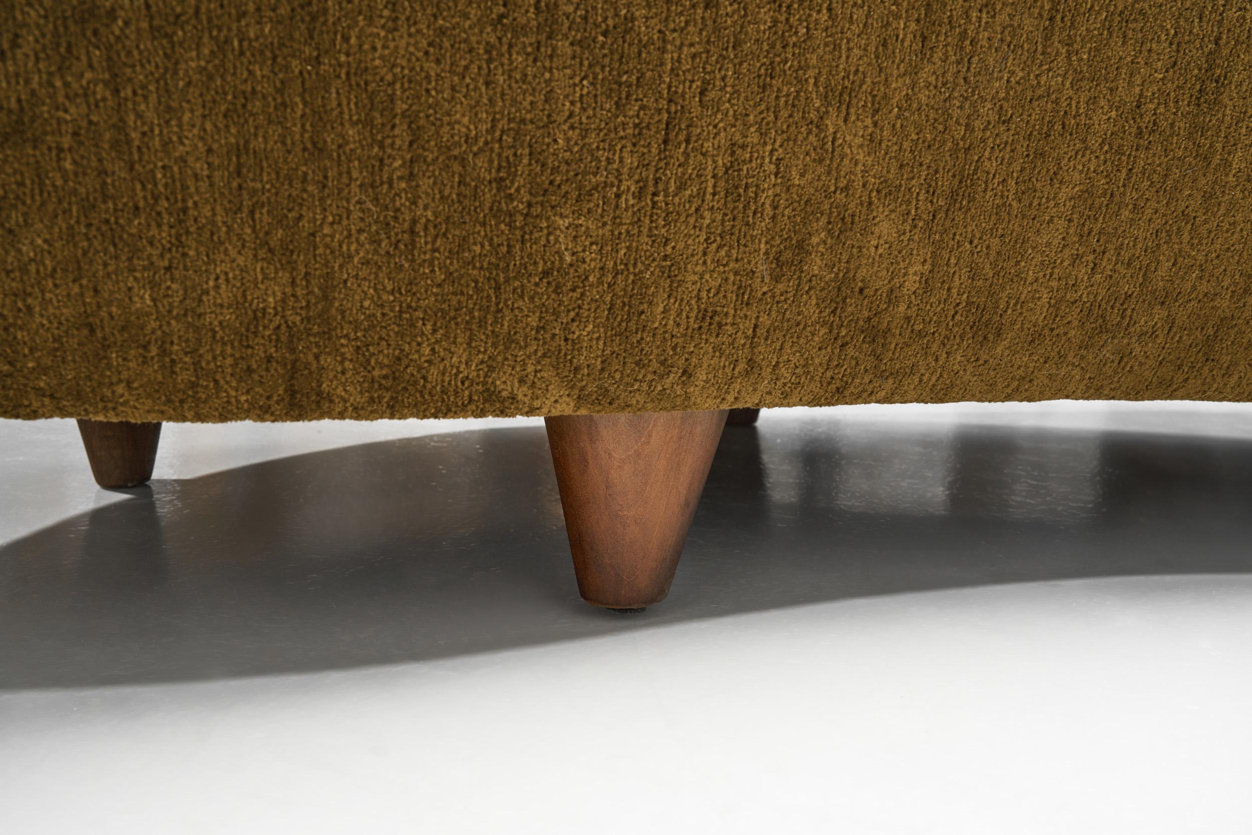 Gebogenes Wolkensofa mit erdfarbenem Bezug, Vereinigte Staaten 1980er Jahre im Angebot 12