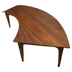 Mid century Modern Vintage curved coffee table