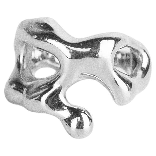 Curved Couple Silver Ring by Céphéide Joaillerie For Sale