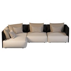 Sofá modular curvo personalizable para exterior