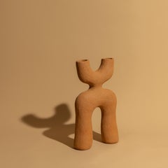 Curved Dancer Teracotta Blend Ceramic Sculpture by Stephanie Phillips