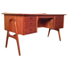 Curved Danish Modern Desk by Svend Madsen