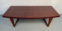 Curved Danish Rosewood Coffee Table