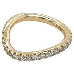 Curved Diamond 3/4 Eternity Ring, Set in 9ct Yellow Gold