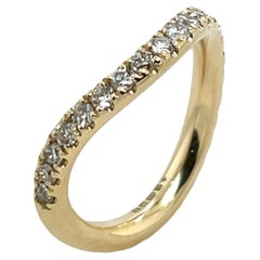 Curved Diamond 3/4 Eternity Ring, Set in 9ct Yellow Gold