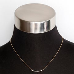 Curved Diamond Bar Necklace