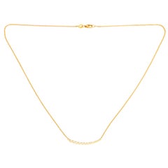 Curved Diamond Bar Necklace Curved Diamond Bar Necklace