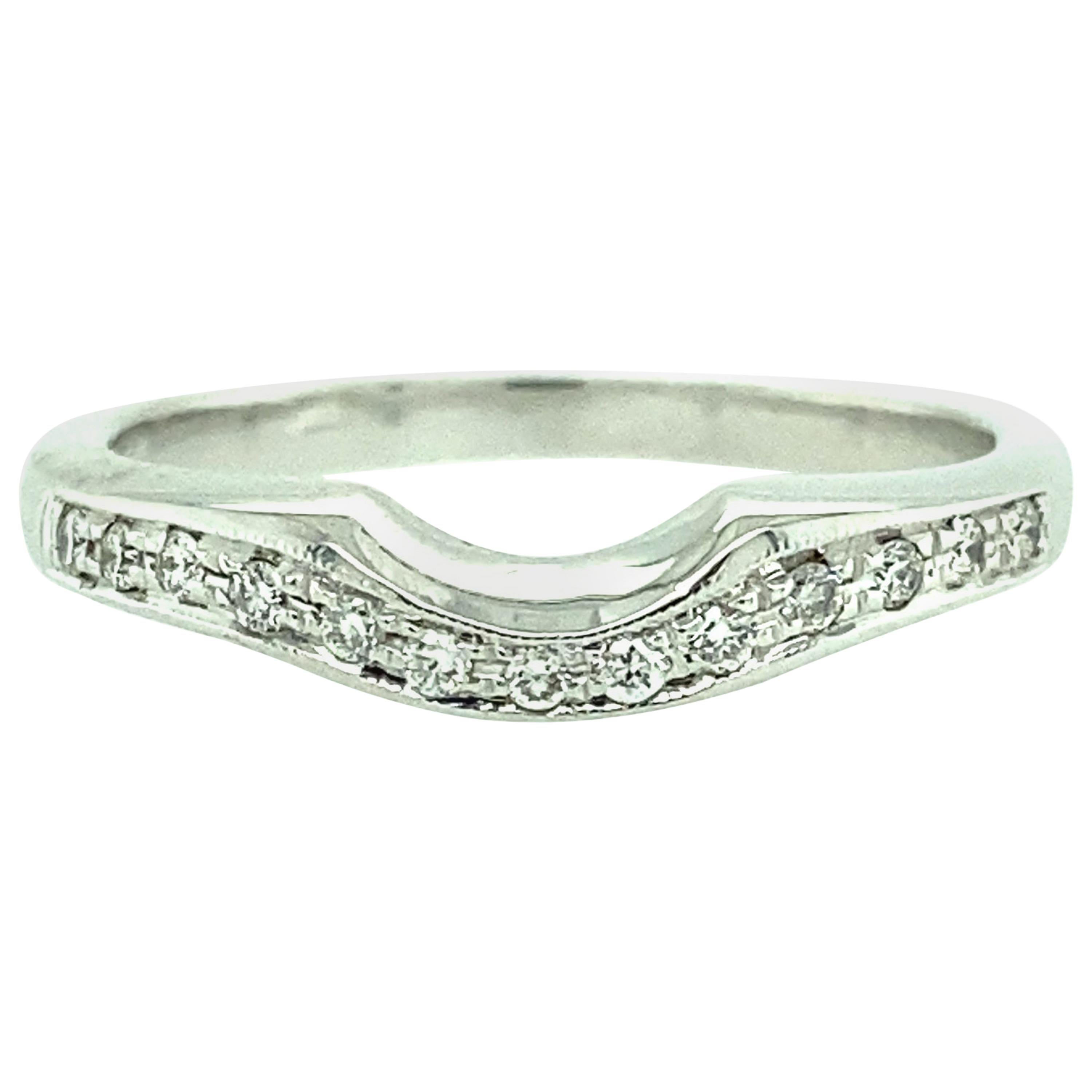 Curved Diamond Wedding Band