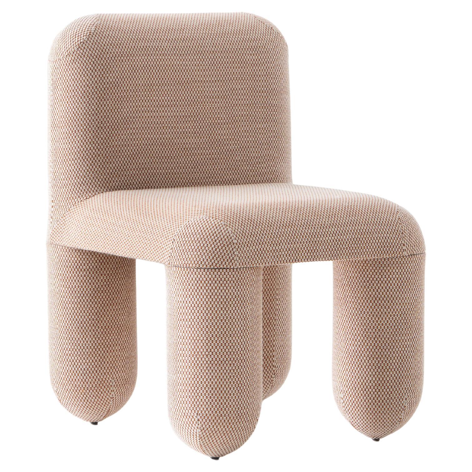 Chaise de salle à manger incurvée en laine Kvadrat crème - Hello by NOOM, Accent Design