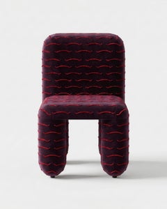 Silla de Comedor Curvada de Terciopelo Jacquard Dedar - Hello by NOOM, Verde Malaquita