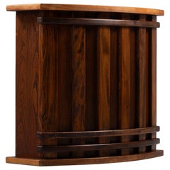 Curved Elm Bar Counter in the Style of Maison Regain, France, 1960s