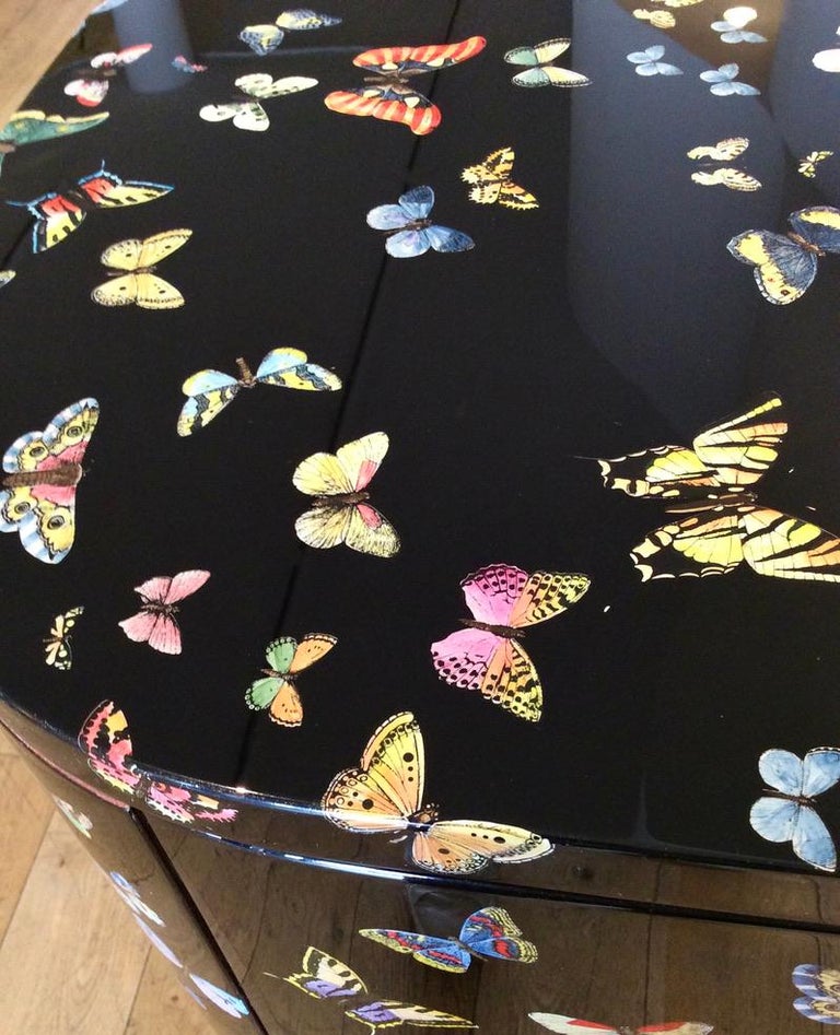 Curved 'Farfalle' 'Butterflies' Chest of Drawers by Fornasetti at