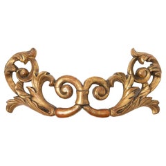 Antique Curved Frieze in Gilded Wood
