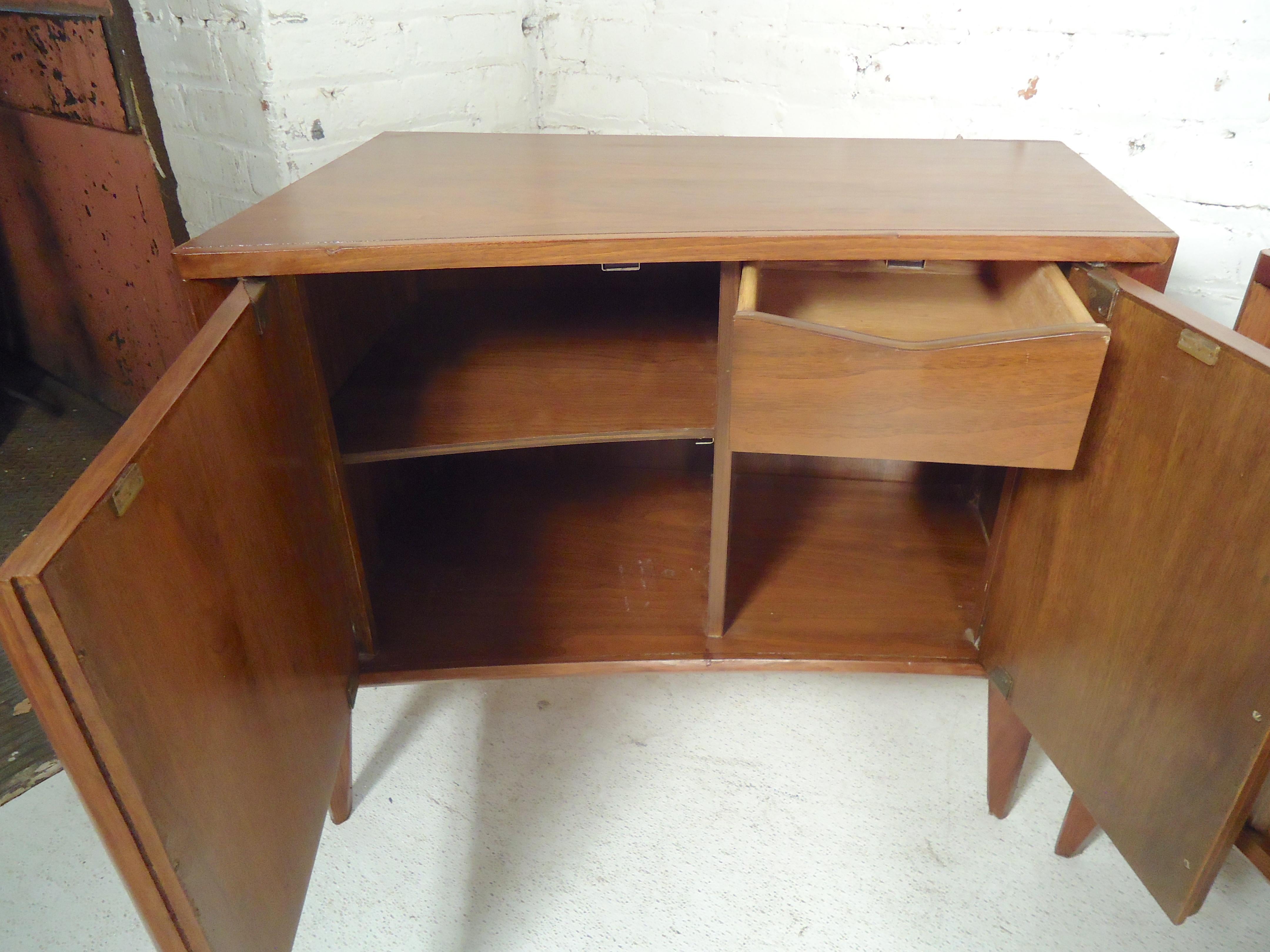 Mid-20th Century Curved Front Nightstands