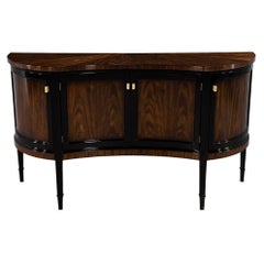 Sideboard-Schrank mit geschwungener Front in 2-farbiger Hochglanzausführung
