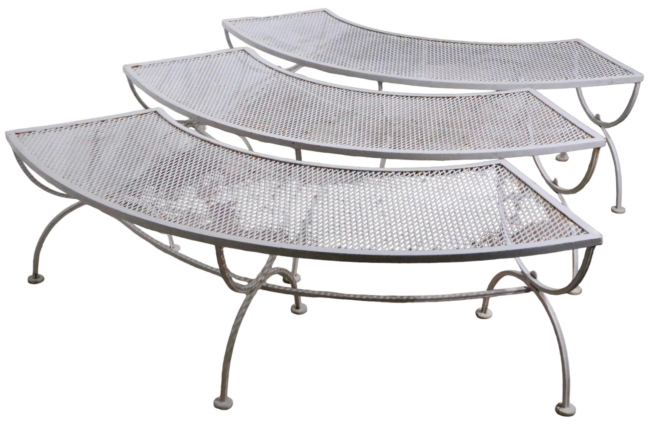 Curved Garden Patio Poolside Bench by Salterini 3 available  For Sale 5