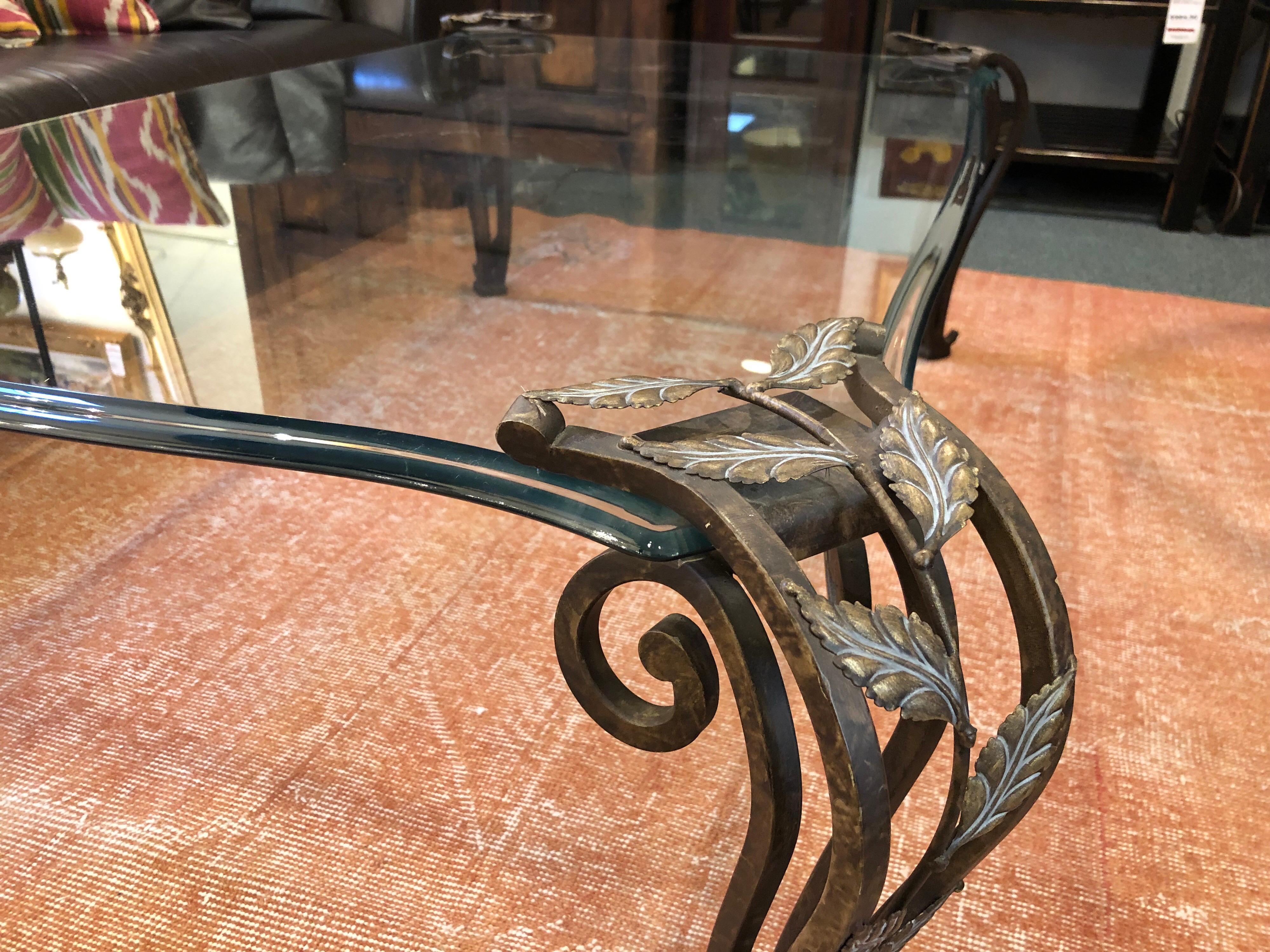 thomasville glass coffee table