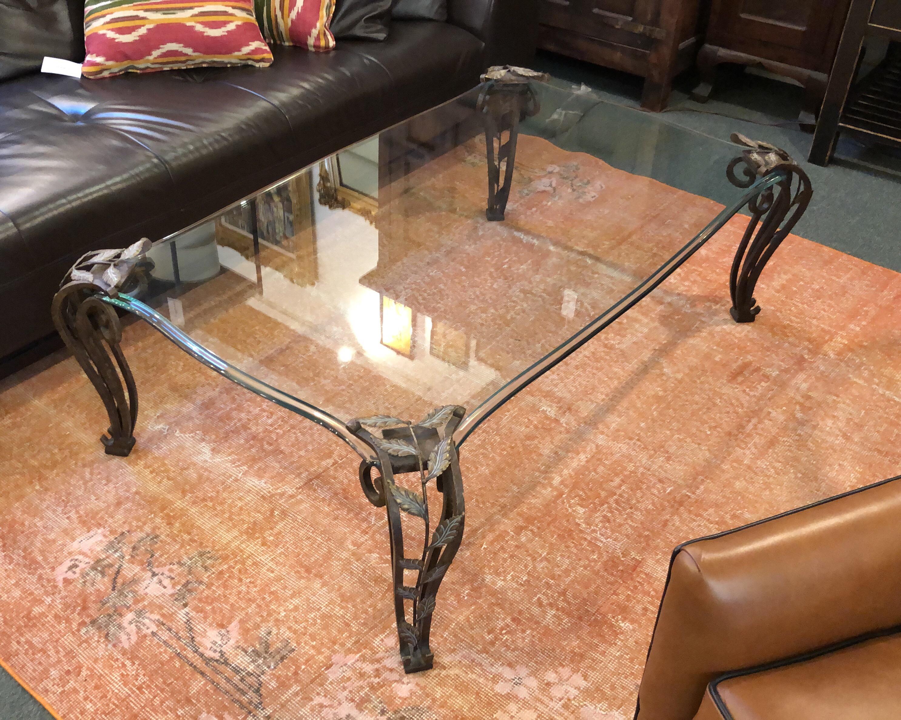 Contemporary Curved Glass Coffee Table by Thomasville For Sale