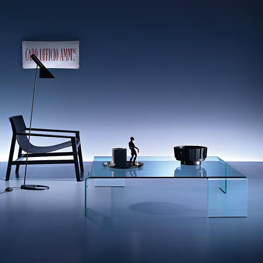 XXIe siècle et contemporain Table basse en verre incurvée en vente