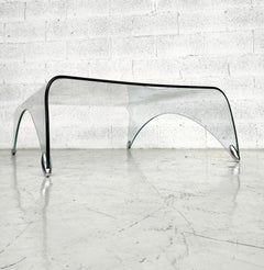 Table basse en verre incurvée "Genio" par Massimo Iosa Ghini pour FIAM années 2000