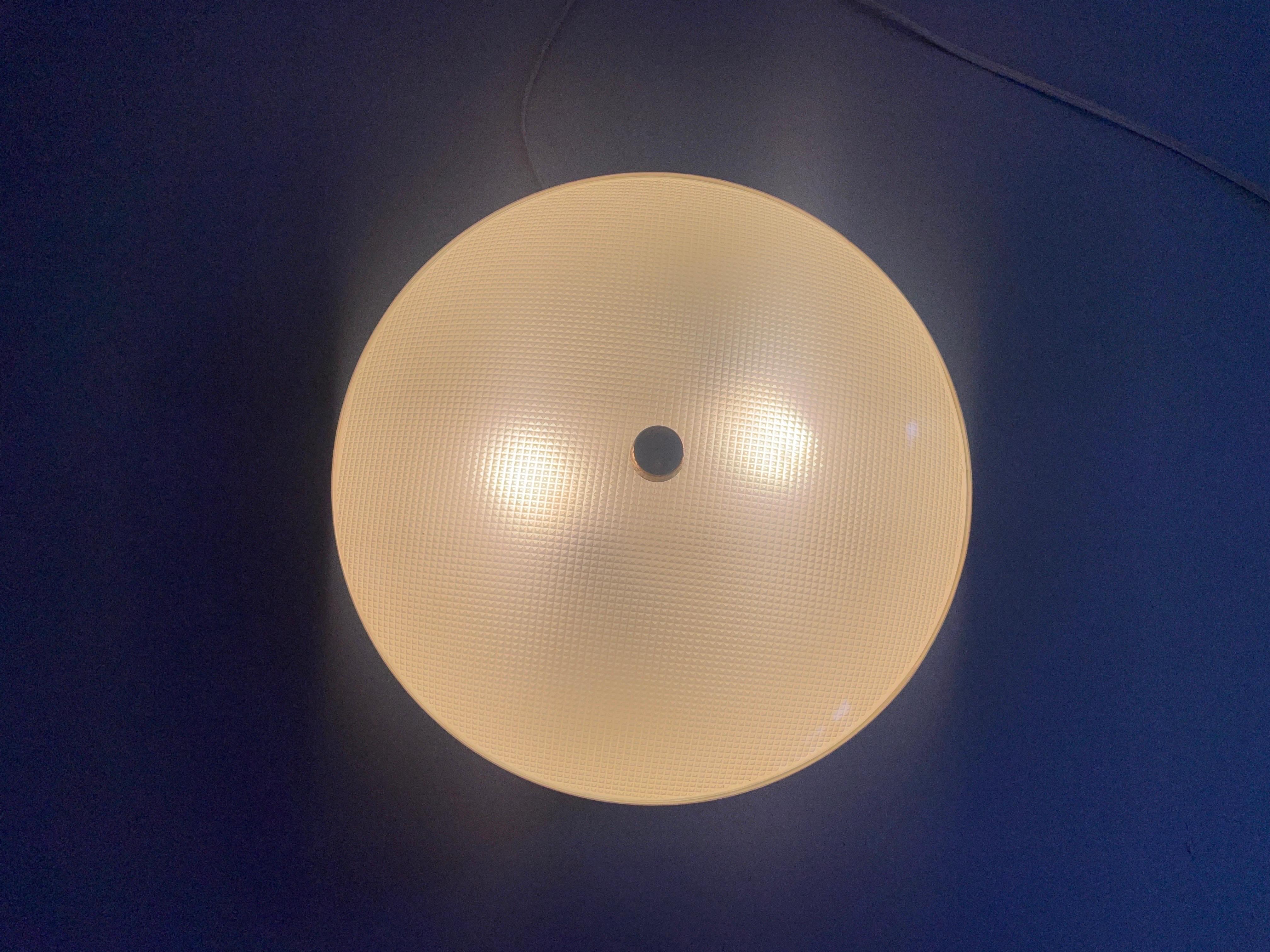 Lámpara empotrada de cristal curvado de Lumi, años 50, Italia en venta 8