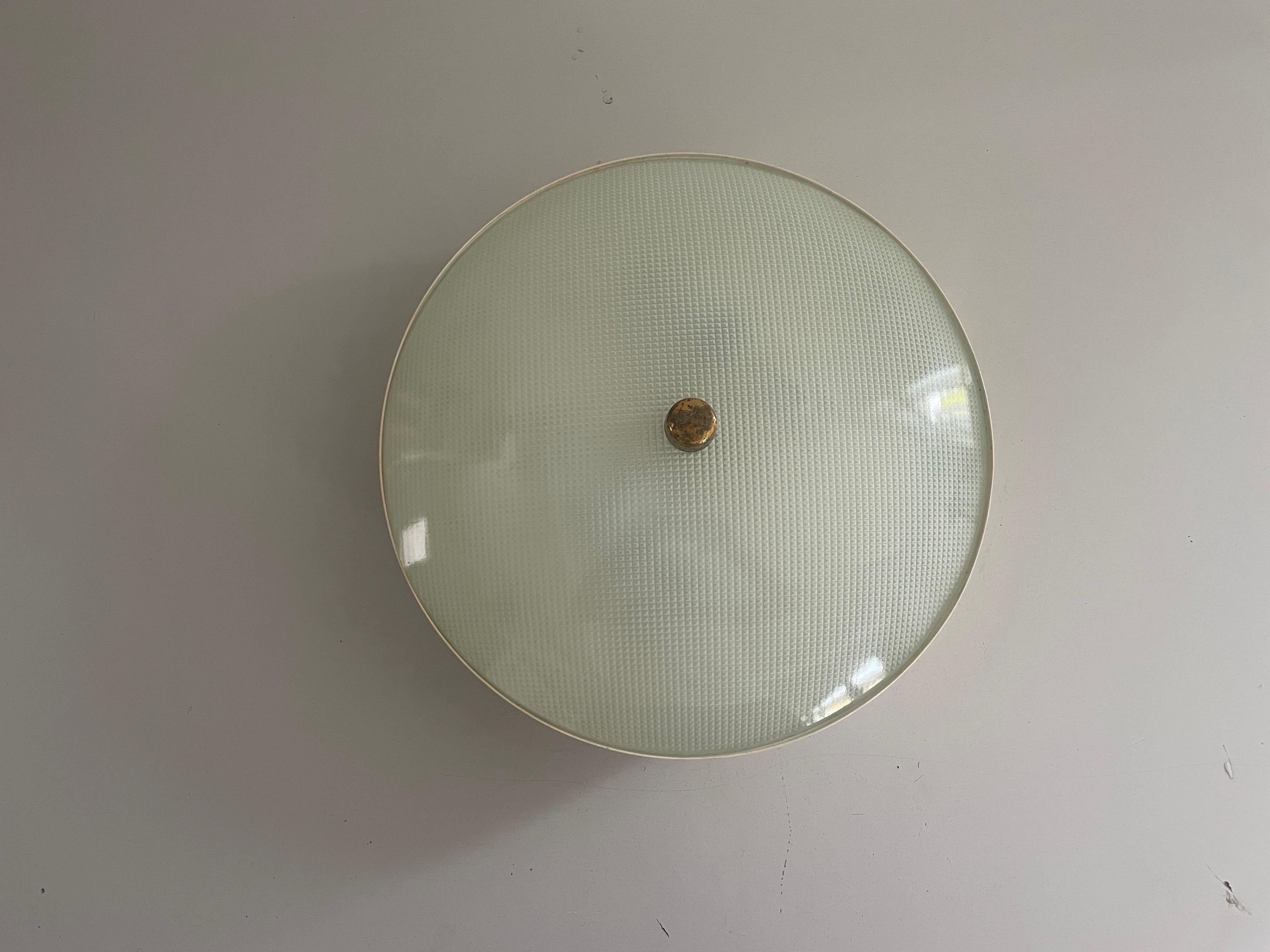 Lámpara empotrada de cristal curvado de Lumi, años 50, Italia en Excelente estado para la venta en Hagenbach, DE