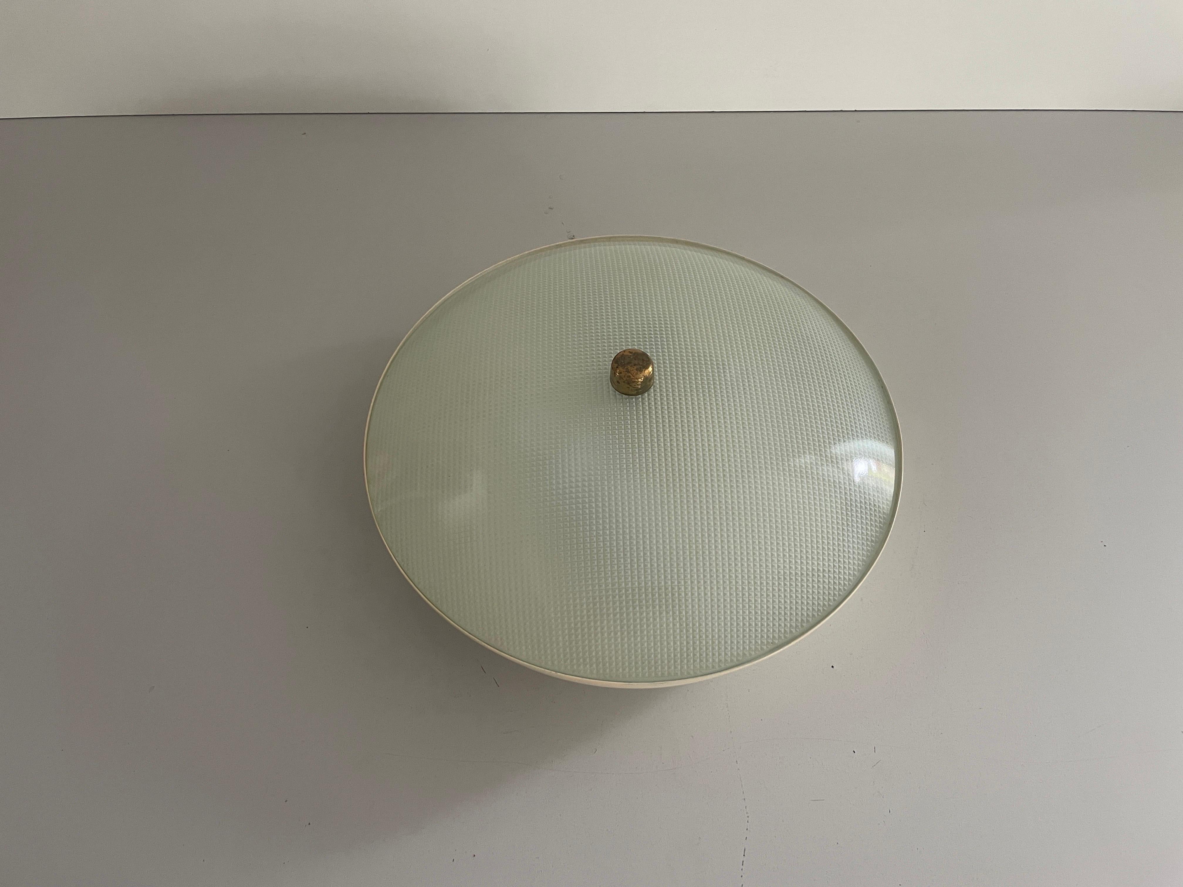 Lámpara empotrada de cristal curvado de Lumi, años 50, Italia mediados del siglo XX en venta