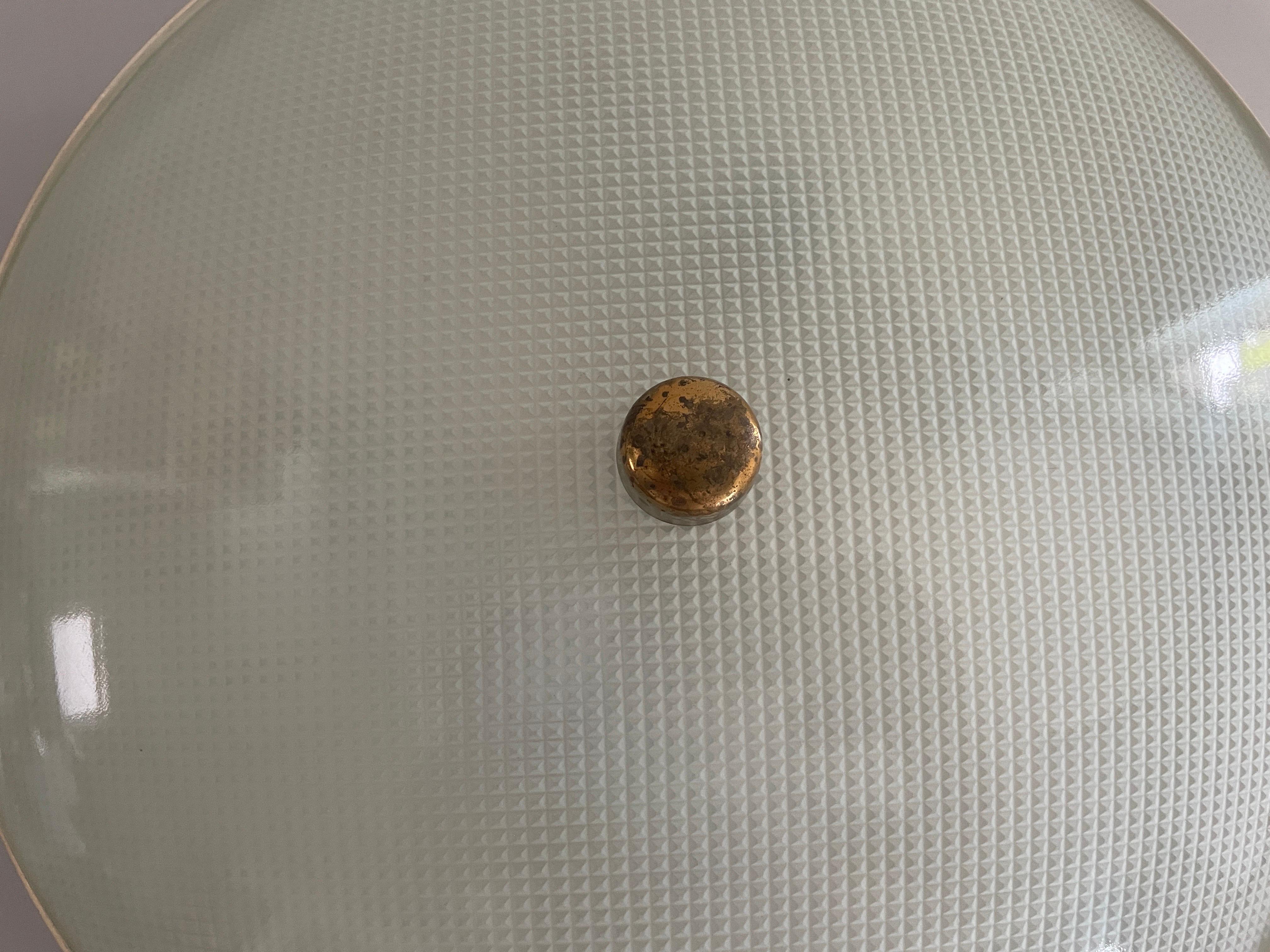 Lámpara empotrada de cristal curvado de Lumi, años 50, Italia en venta 2