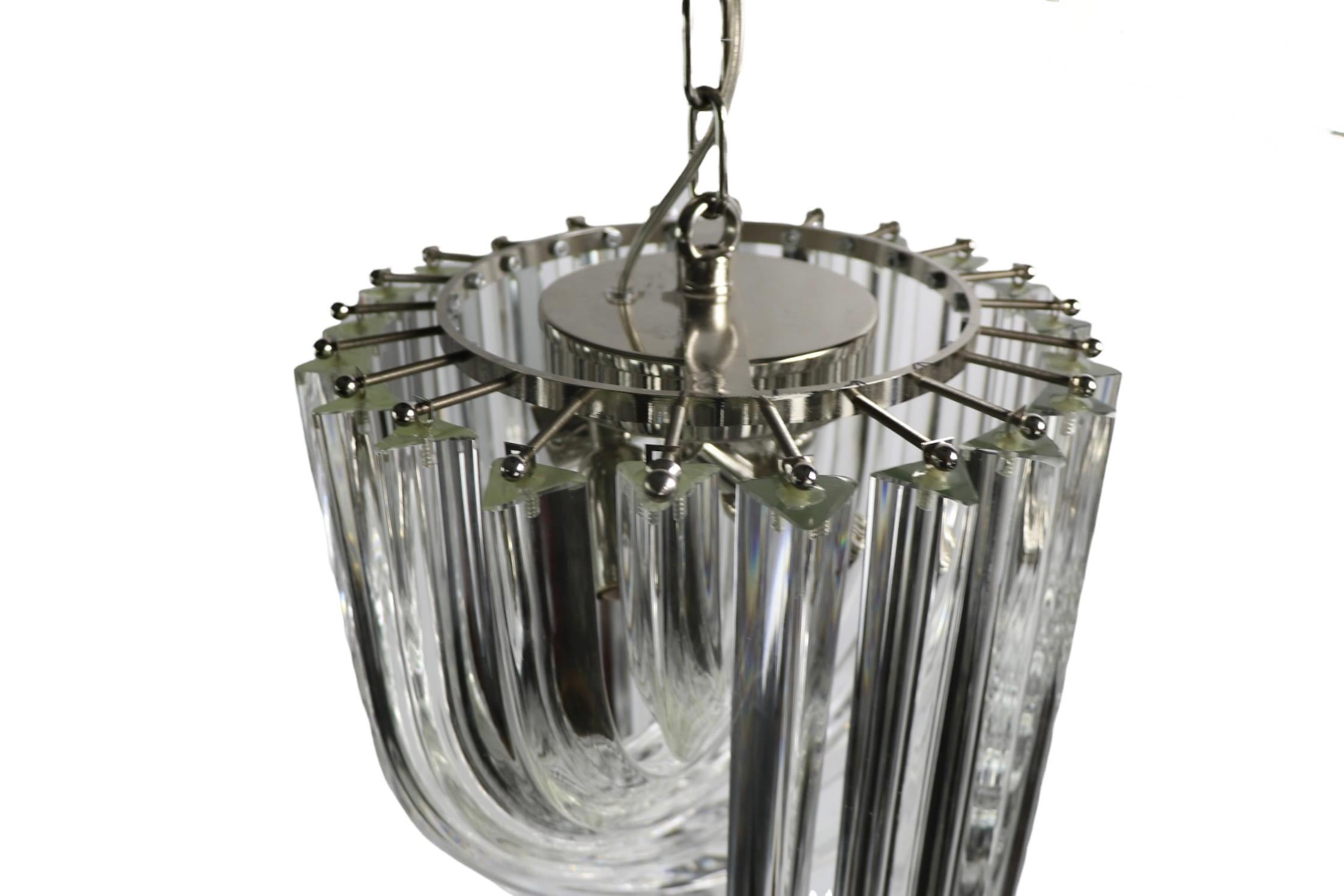Curved Glass Loop Curvati Chandeliers Attributed to Carlo Nason 3 Available For Sale 3