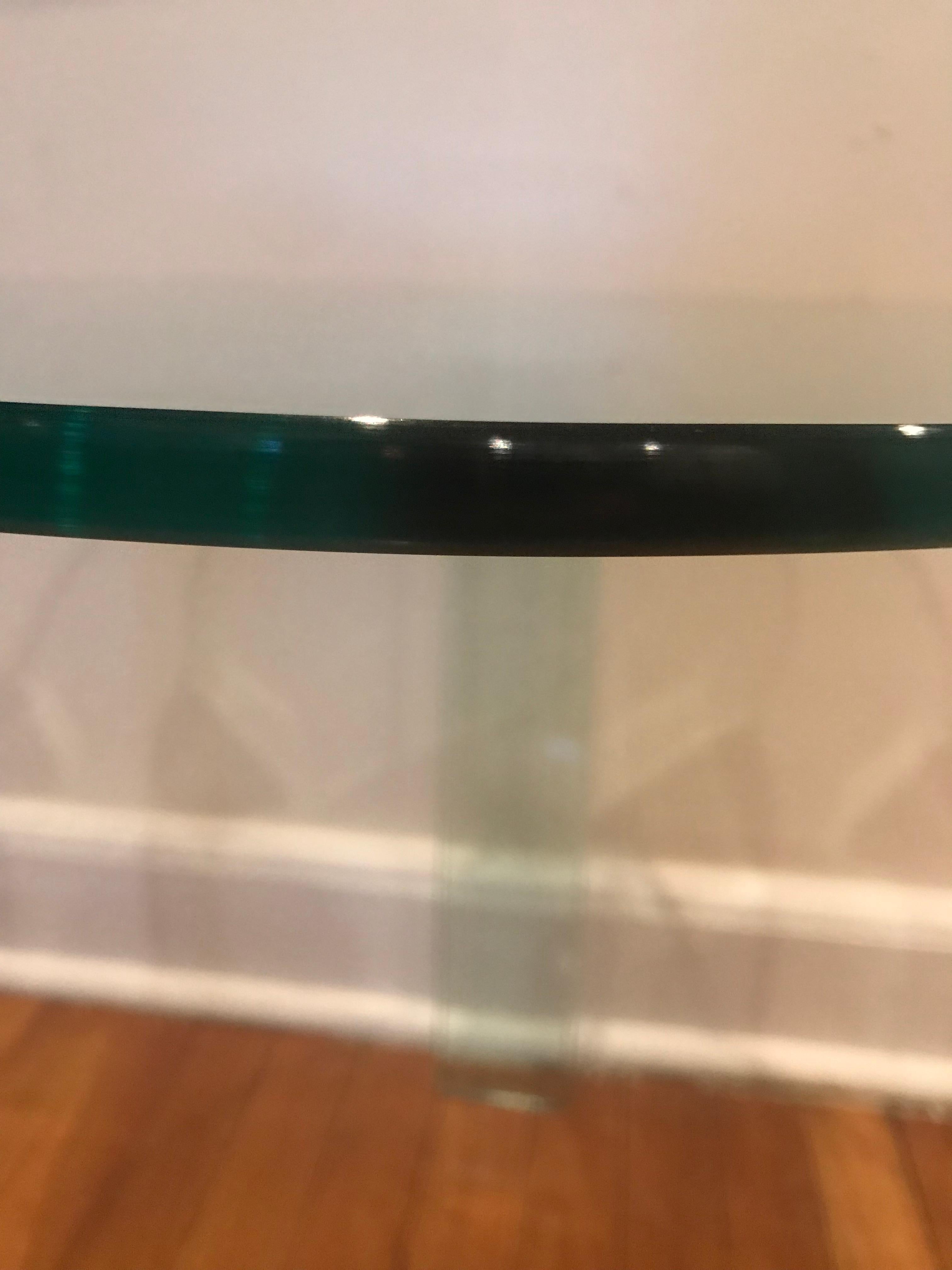 Curved Glass Side Table, Homage to Alvar Alto, Manufactured in Italy by Fiam 4