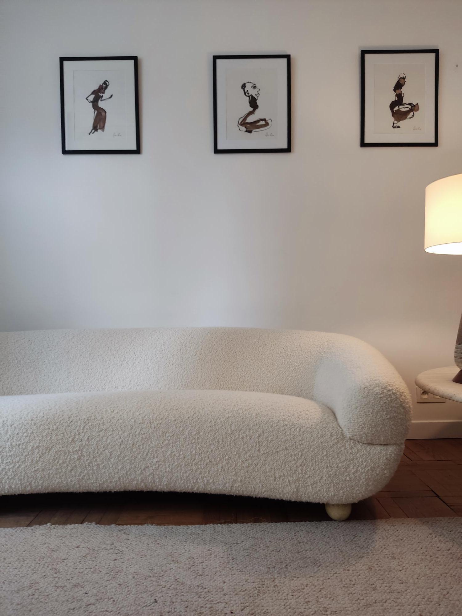 curved Italian sofa - 60s  For Sale 6