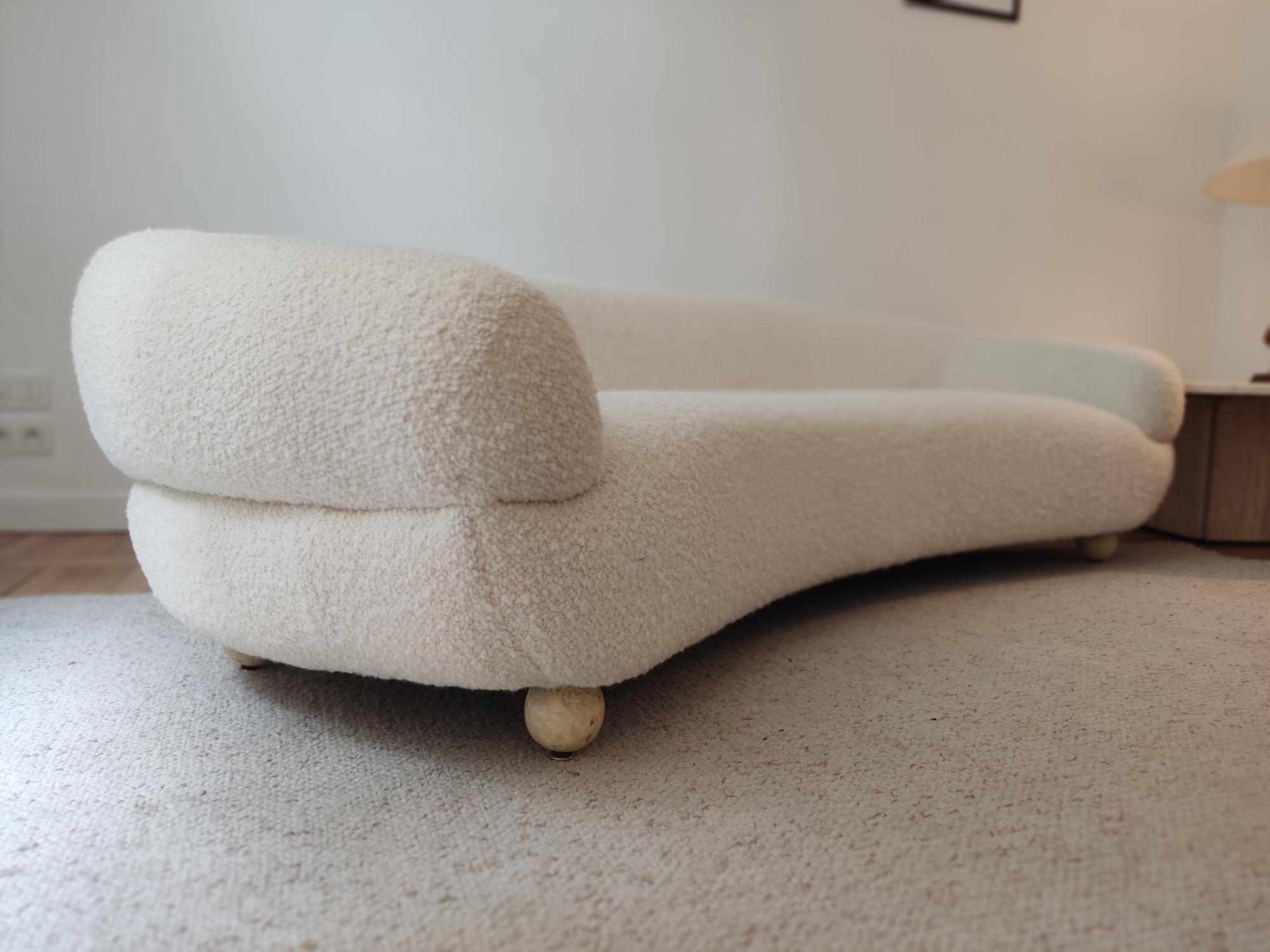 curved Italian sofa - 60s  For Sale 2