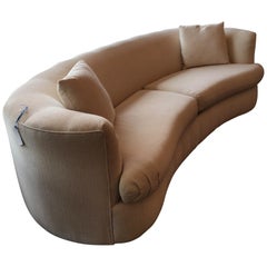 Curved Ivory Deco Style Sofa