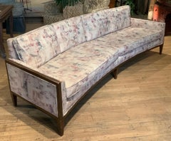Curved Long 1960s Modern Sofa