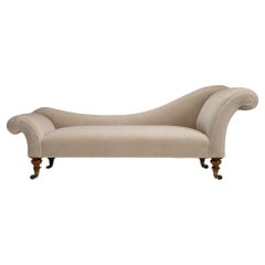 Antique Curved Lounge in Mohair Velvet, England circa 1860