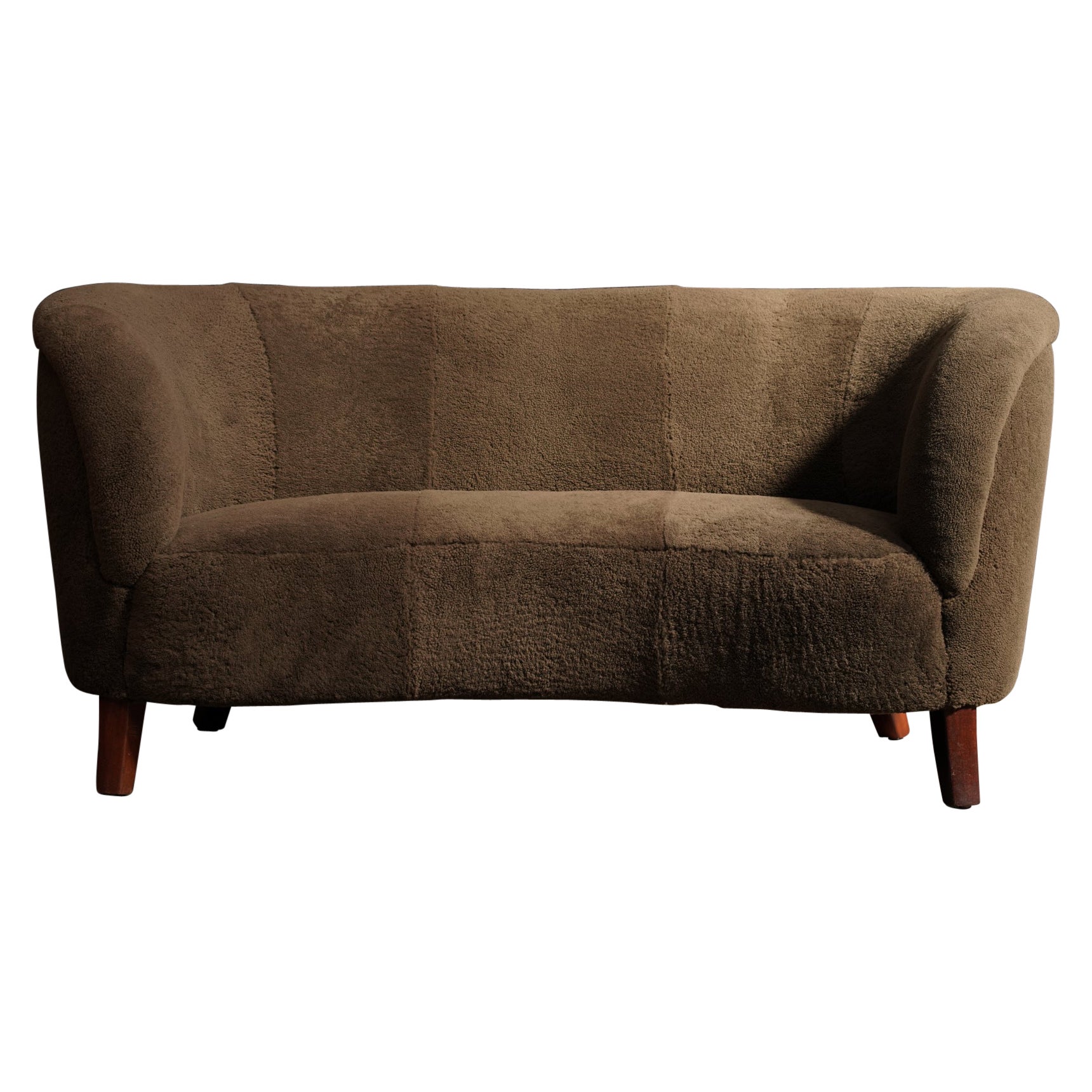 Asiento de amor curvo, Army Shearling en venta