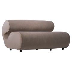 Curved Loveseat Sofa, Italy 1960s