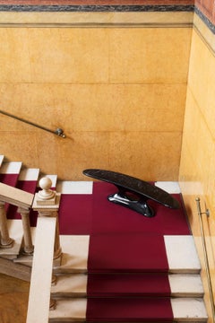 Holy - Curved Marble Italian Sculptural Bench, Nero Marquina.