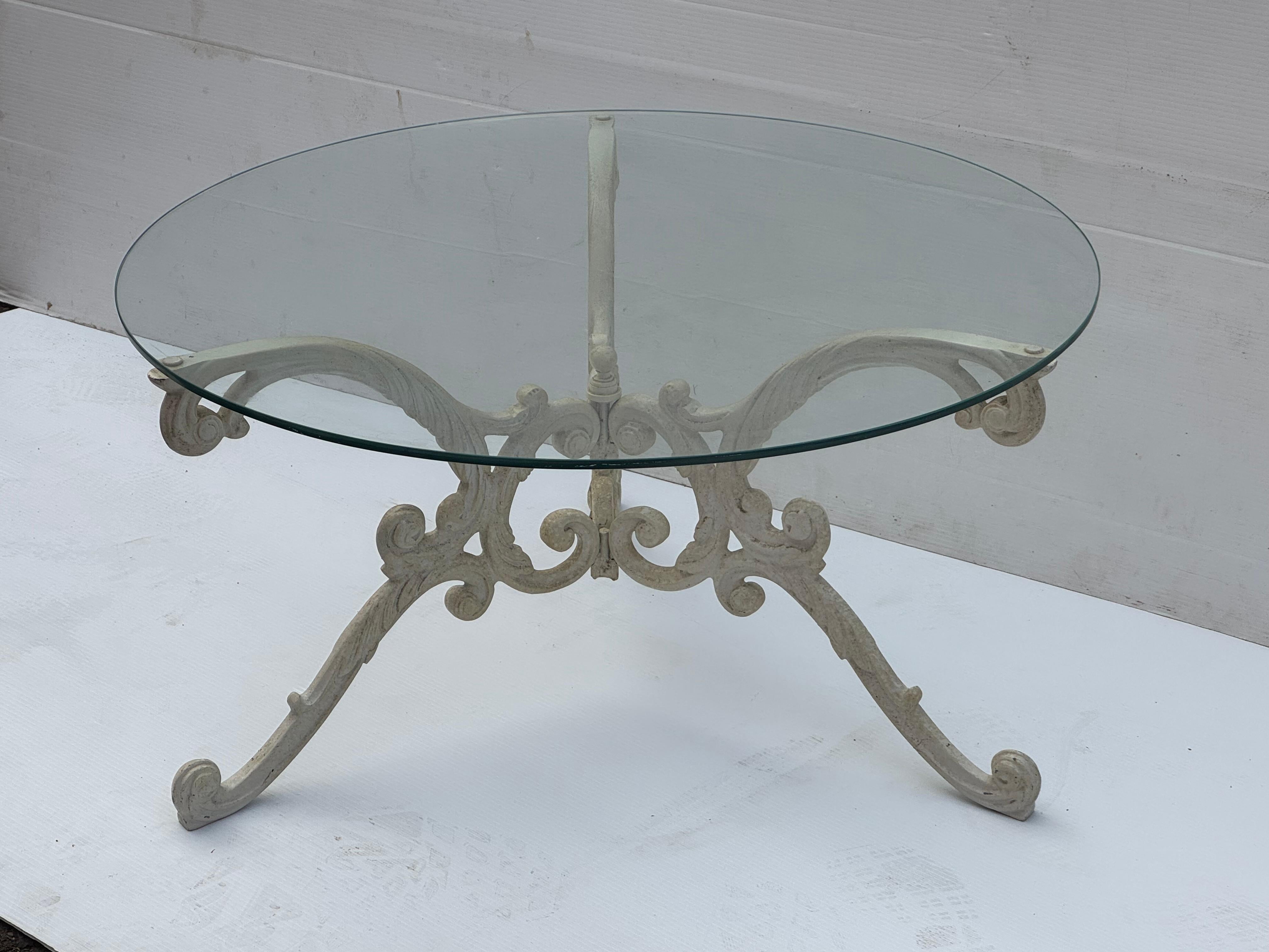 CURVED Mid Century Modern Wrought Iron Russel Woodard Patio Set 2