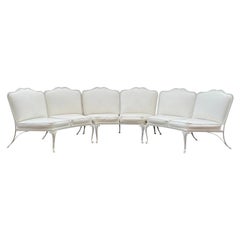 CURVED Mid Century Modern Wrought Iron Russel Woodard Patio Set