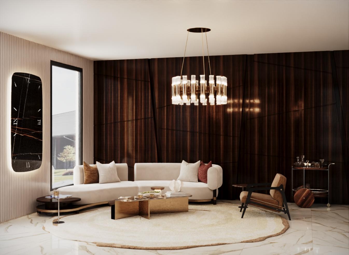 Curved Modern Blosse Sofa in Cream Upholstery with Integrated Walnut Side Table In New Condition For Sale In Freamunde, PT