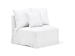 Curved Modular Element Gervasoni Ghost 33 design Paola Navone - White Linen