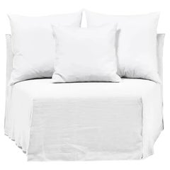 Elemento modular curvo Gervasoni Ghost 33 diseño Paola Navone - Lino blanco