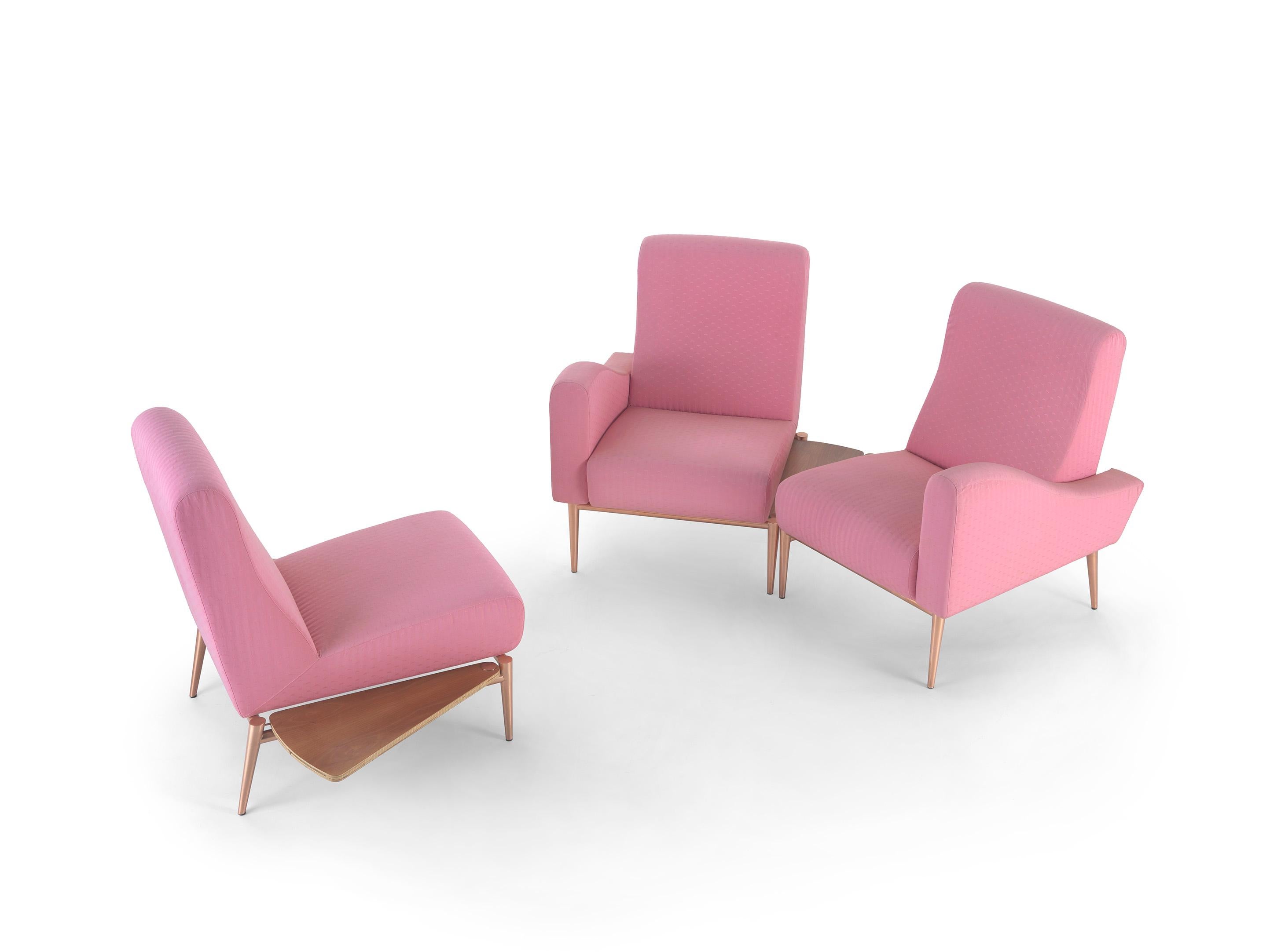 Late 17th Century Curved modular Flabello sofa, design by Ugo La Pietra, 1986 For Sale