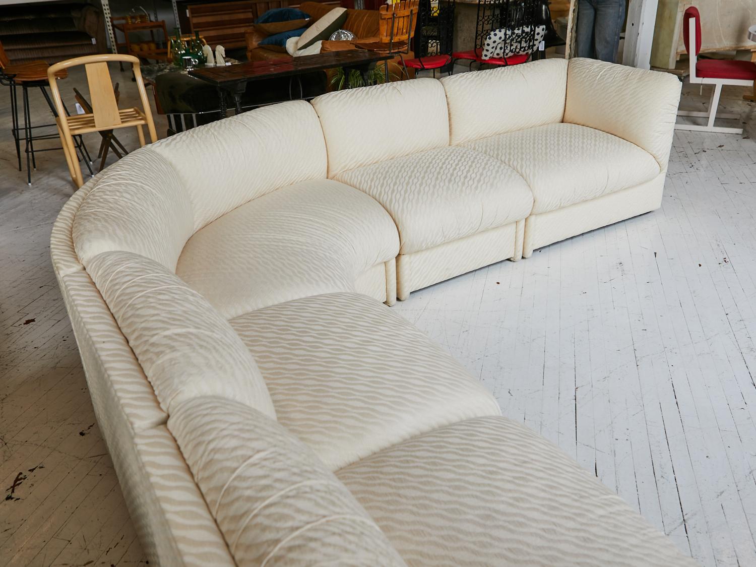 Late 20th Century Curved Modular Sectional, 1980s