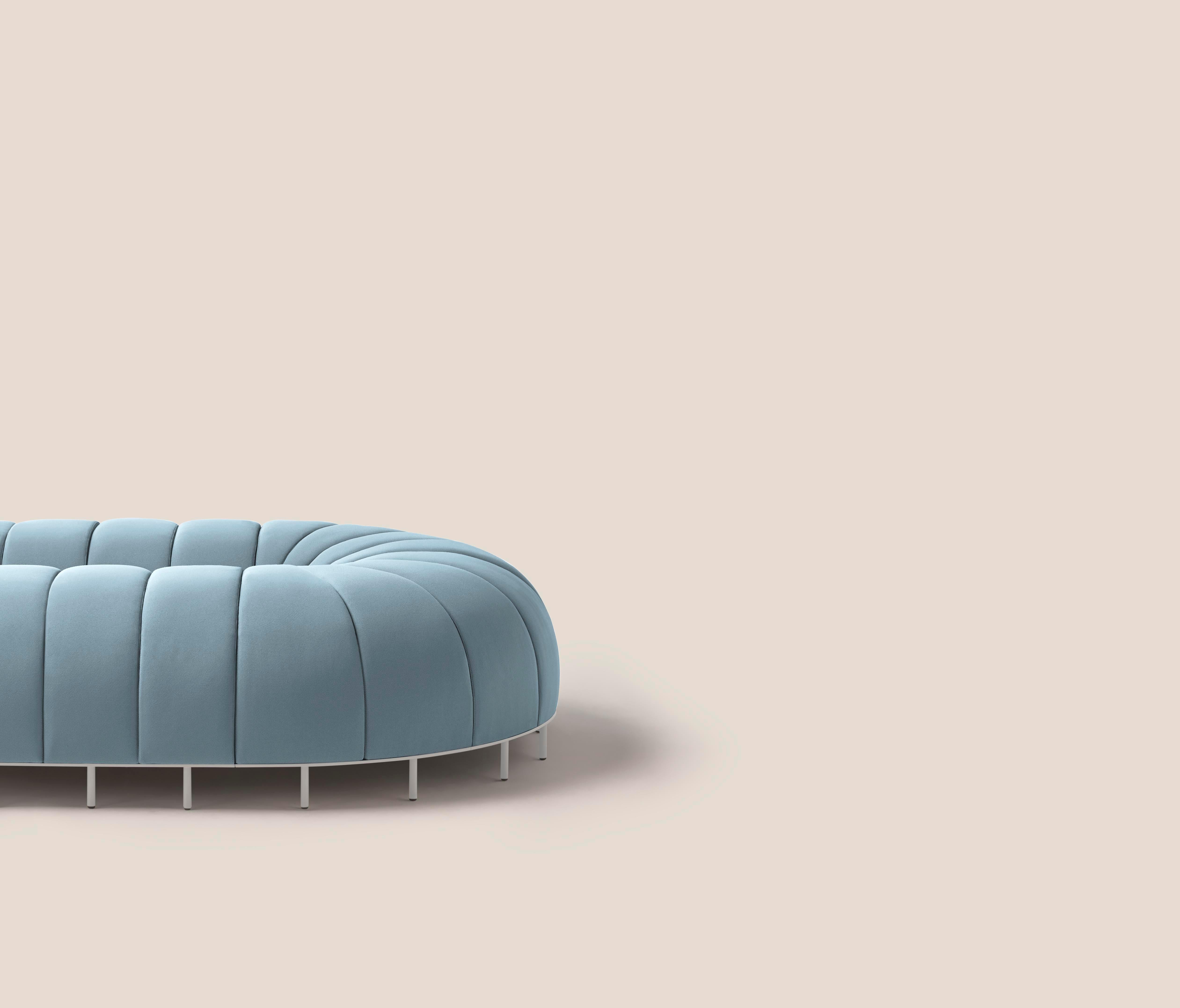 Painted Curved Module 22.5° Worm Bench by Pepe Albargues For Sale